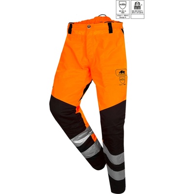 SIP Protection Protipořezové kalhoty PERTHUS FLASH Hi-Vis oranžovo-černá