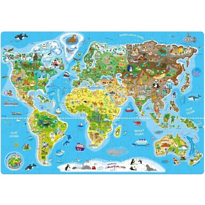 Popular Mapa světa CZ verze 160 dílků