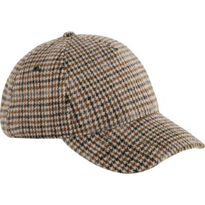 Beechfield kšiltovka B 625 Wool Blend Check tan houndst