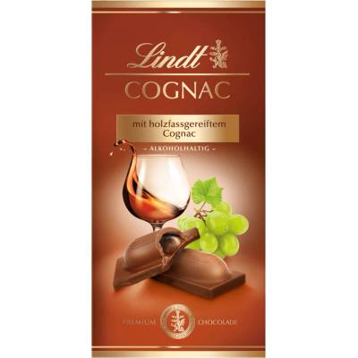Lindt ALKOHOL Mléčná s koňakovou náplní 100 g