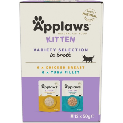 Applaws Chicken breast with Tuna fillet in broth 24 x 50 g