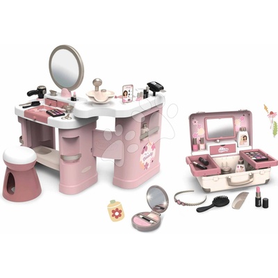 Smoby Set kosmetický stolek s kufříkem a elektronickým fénem My Beauty Center 3v1 s pudrem na obličej