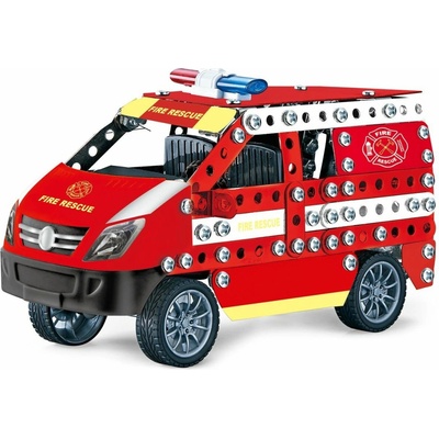 Alltoys Kovová stavebnice hasičské auto 314 ks