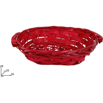 MAKRO Kôš oválny 30 x 25 cm červený