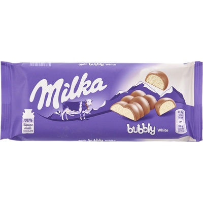 Milka Bubbly Milk and White 95 g