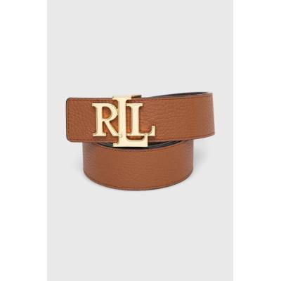 Ralph Lauren oboustranný kožený pásek Lauren dámský hnědá 412912040