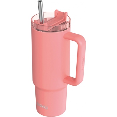 Quokka Termohrnek Vibe s brčkem 880 ml broskvový