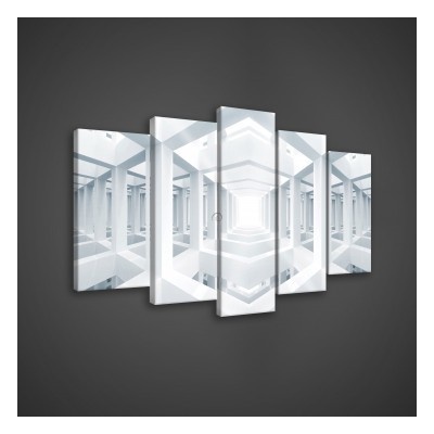 Obraz na plátne viacdielny - OB3548 - 3D stĺpy 100cm x 60cm - S17