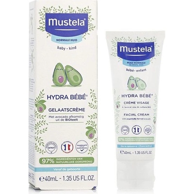 Mustela Hydra Bébé® Facial Cream dětský hydratační pleťový krém pro děti od narození 40 ml