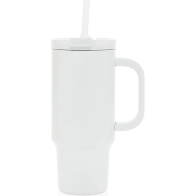 XD Design nerez termohrnek s brčkem 480 ml bílý