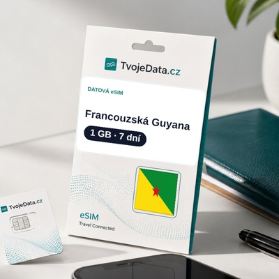 eSIM Francouzská Guyana 1 GB / 7 dní