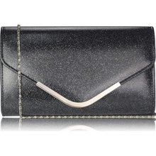 Large Flap Clutch purse LSE00266 black černé