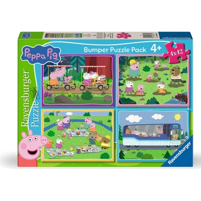 Ravensburger Prasátko Peppa Sláva nazdar výletu 4 × 42 dílků