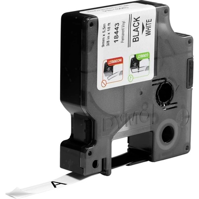 etikety DYMO IND RHINO 18443 vinyl Barva pásky: bílá Barva písma:černá 9 mm 5.5 m