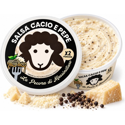 La pecora di massimiliano roztíratelný sýr pecorino s pepřem 125 g
