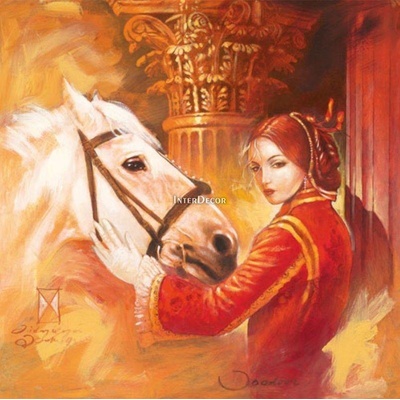 Dívka s koněm 1 deska 70x70