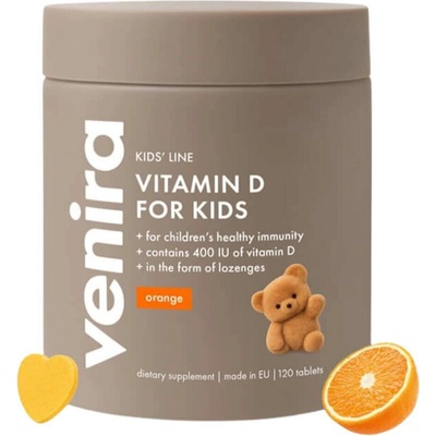 Venira vitamin D pro děti pomeranč 120 kostiček