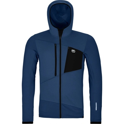 Ortovox Fleece Grid Hoody blue nunatak