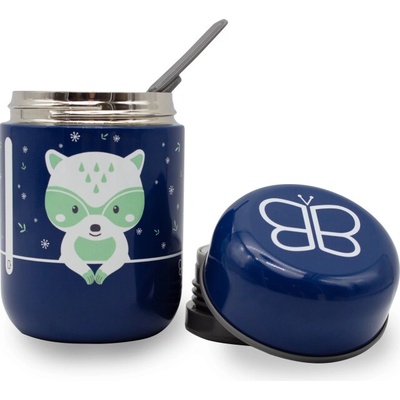 Bbluv termobox se lžičkou Foöd Blue Racoon 300 ml