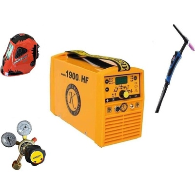 Omicron Gama 1900L HF Puls4 + zváracia kukla + fľaša Argón + horák TIG 4 m