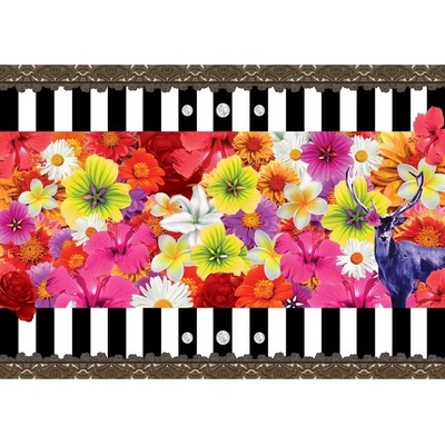 Preinterier FT4689 Fototapeta na stenu Kvety na čiernobielom pozadí vlies 104cm x 70cm