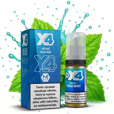 X4 Bar Juice Čerstvá máta 10 ml 10 mg