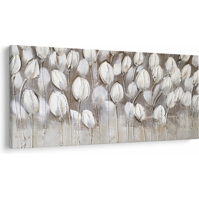 Obraz - Štruktúrované tulipány, jednodielne 200x100 cm