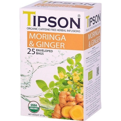 Tipson Organic Moringa Ginger 25 x 1,5 g