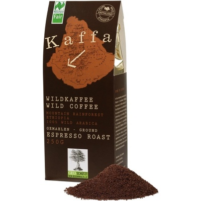 Kaffa Fair Trade Bio mletá divoká káva Espresso 250 g