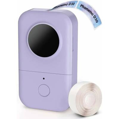 Phomemo D30, fialová + role štítků 100 ks, 12 × 40 mm
