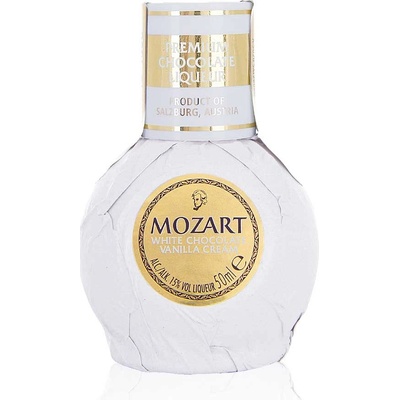 Mozart white chocolate vanilla cream 17% 0,05 l (holá láhev)