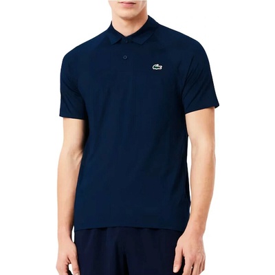 Lacoste Tennis Performance Short Sleeved Ribbed Collar Shirt Navy Blue