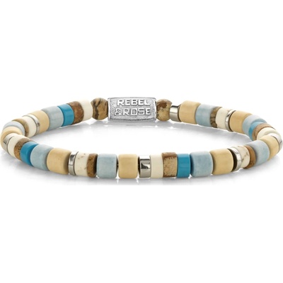 Rebel & Rose Pánsky náramok Slices Sunny Beach 6 mm RR-60155-S-S