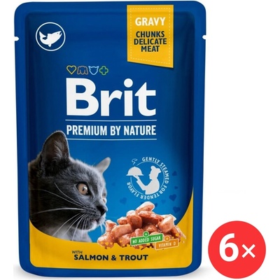 Brit Premium Cat Salmon & Trout 6 x 100 g