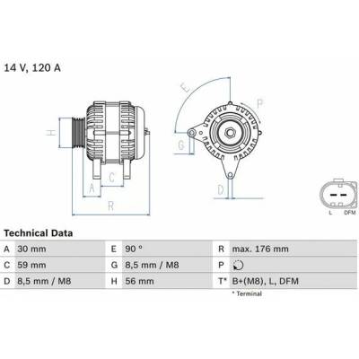 Alternátor BOSCH 0 986 042 830