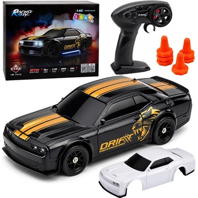 LEAN Toys Športové RC drift auto 4WD s gyroskopom 2,4 GHz 1:43 čierne RTR