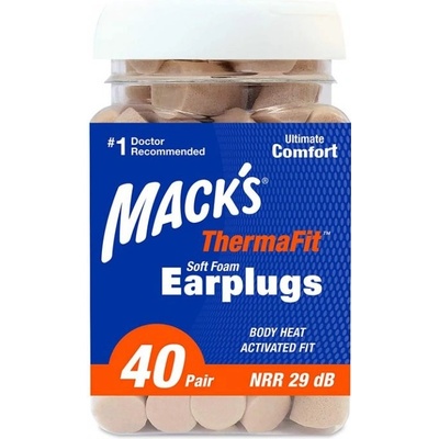 Mack's ThermaFit špunty do uší - 40 párů