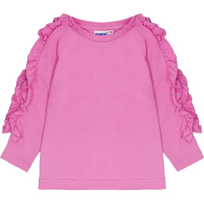 Winkiki kids Wear dívčí tričko s dlouhým rukávem Basic růžová