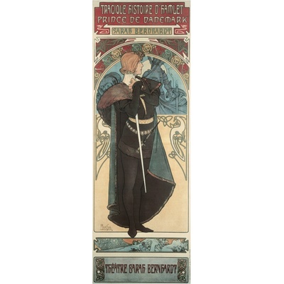 Pohled Alfons Mucha – Hamlet, dlouhý