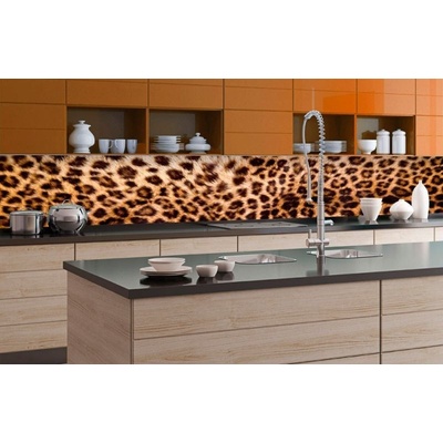 Dimex KI-350-069 Samolepicí fototapeta do kuchyně Leopardí kůže rozměry 350 x 60 cm
