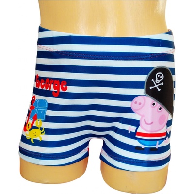 Eplusm Plavky Peppa Pig Pirát boxerky s proužky Červená