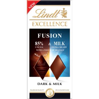 Lindt Excellence Fusion 85% Salt & Milk 100 g