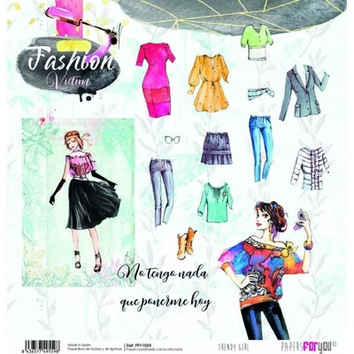 Scrapbookový papír TRENDY GIRL - Scrap paper TRENDY GIRL