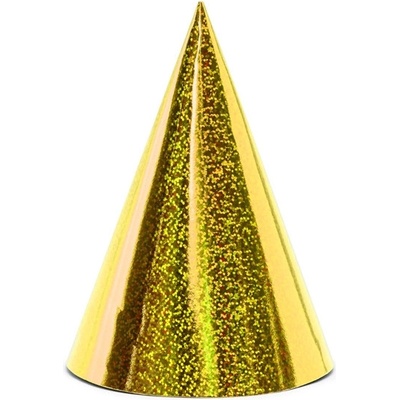 PartyDeco Čepičky zlaté s hvězdičkami 6ks 16 cm – Hledejceny.cz