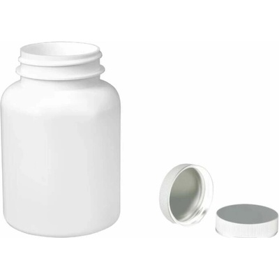 Pilulka Plastová lékovka bílá s bílým uzávěrem s ALU vložkou 200 ml