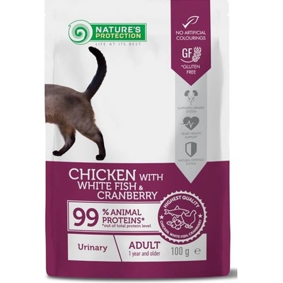 Nature's Protection Cat Urinary chicken White Fish and Cranberry 100 g
