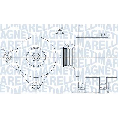 Alternátor MAGNETI MARELLI 063732101010