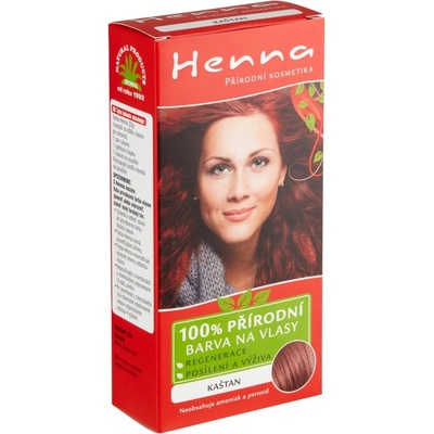Henna přírodní barva na vlasy světlý kaštan 33 g
