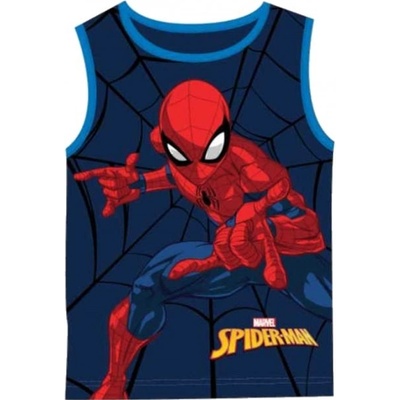 Setino chlapčenské tričko bez rukávov Spiderman Marvel tm. modré