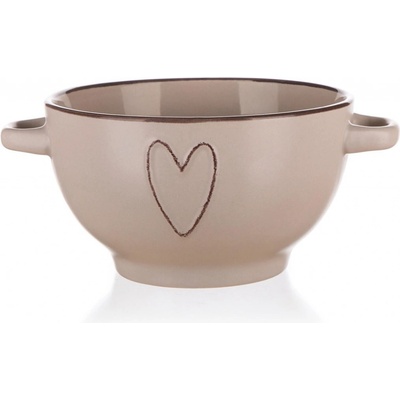Banquet Miska Heart keramická béžová 14 cm
